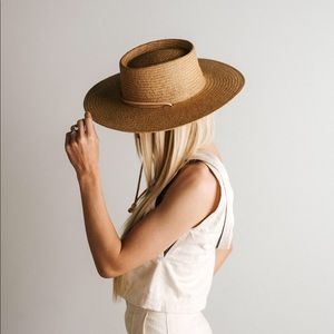 Gigi Pip Natural Pork Pie hat